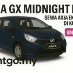 Axia GX Midnight Blue – Sewa Axia Ekonomi di Kuching RM80/Hari